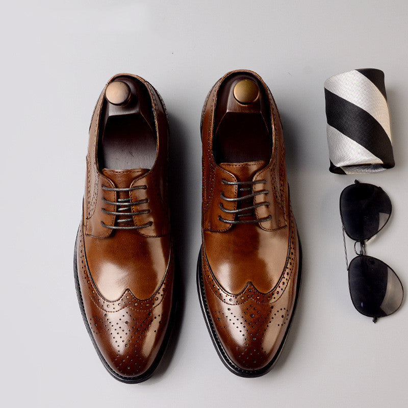 Ανδρικά Παπούτσια Brogues με Λουστρίνι Φινίρισμα