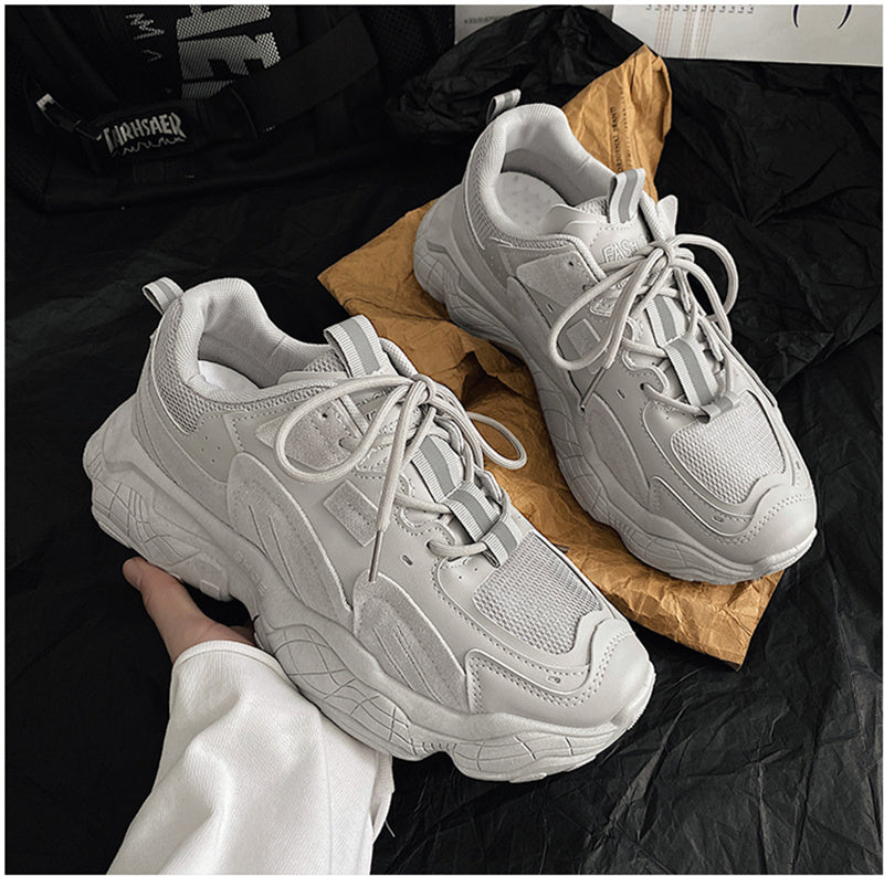 Γυναικεία Sneakers με Chunky Σόλα & Συνδυασμό Υλικών