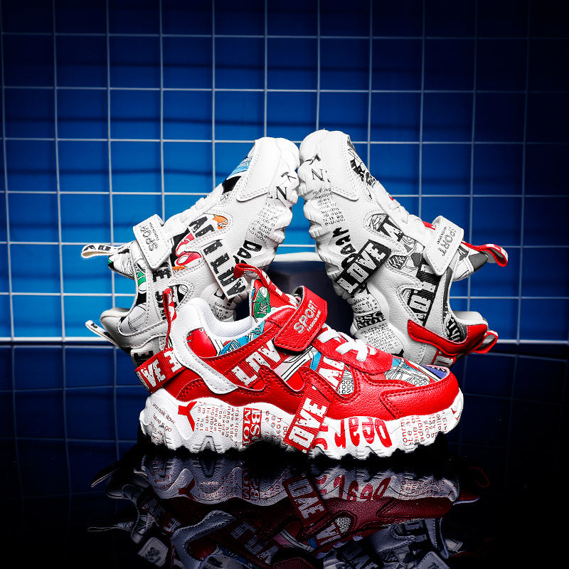 Παιδικά Sneakers με Σχέδιο Comic & Αντιολισθητική Σόλα