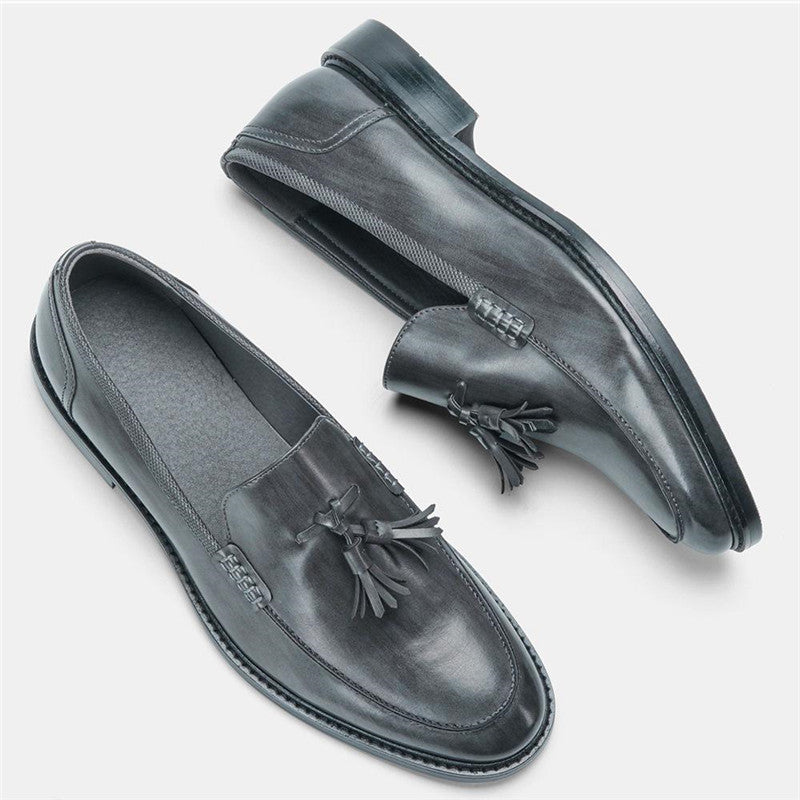 Ανδρικά Tassel Loafers με Δερμάτινη Υφή