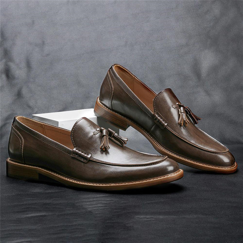 Ανδρικά Tassel Loafers με Δερμάτινη Υφή