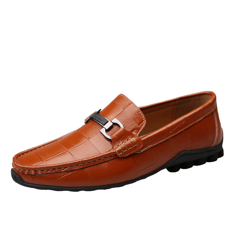 Ανδρικά Loafers με Ανάγλυφη Υφή & Μεταλλική Λεπτομέρεια