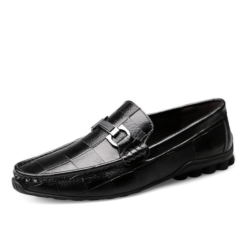Ανδρικά Loafers με Ανάγλυφη Υφή & Μεταλλική Λεπτομέρεια