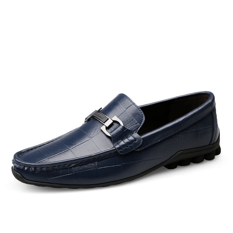 Ανδρικά Loafers με Ανάγλυφη Υφή & Μεταλλική Λεπτομέρεια