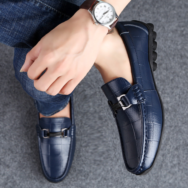Ανδρικά Loafers με Ανάγλυφη Υφή & Μεταλλική Λεπτομέρεια