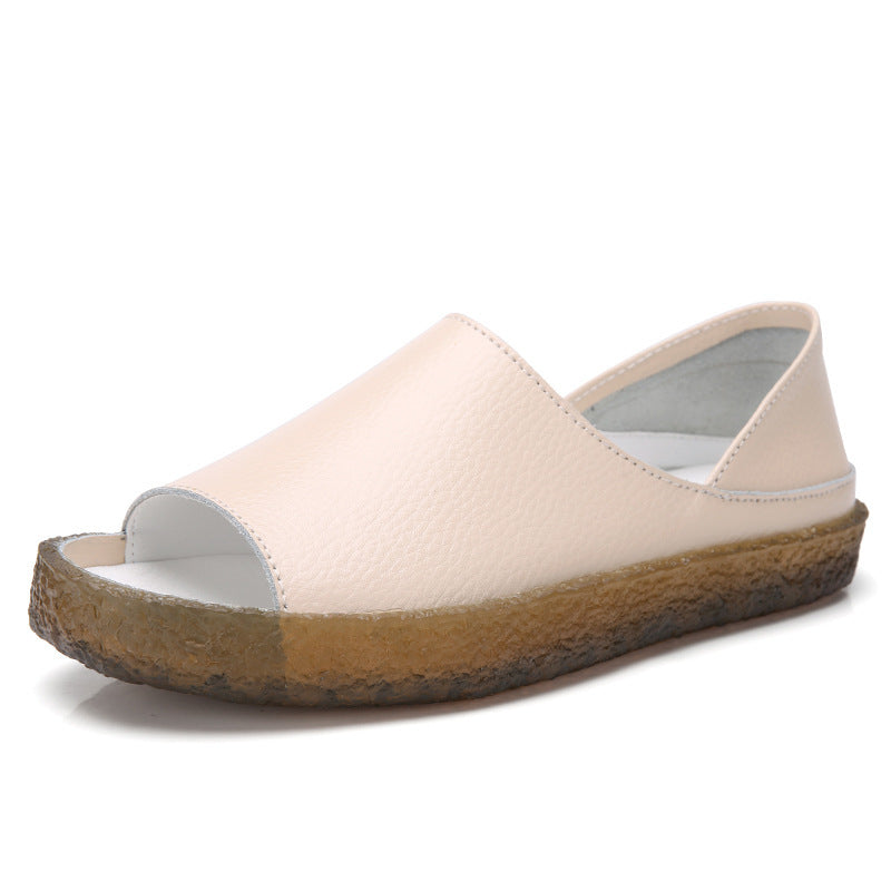 Δερμάτινα Σανδάλια Slip-On με Μαλακή Σόλα