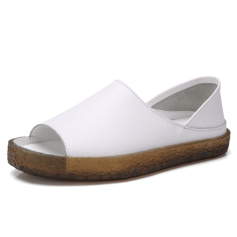 Δερμάτινα Σανδάλια Slip-On με Μαλακή Σόλα
