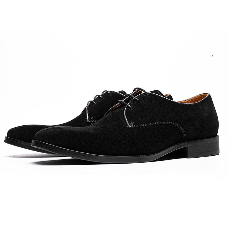 Δερμάτινα Derby Suede με Κορδόνια