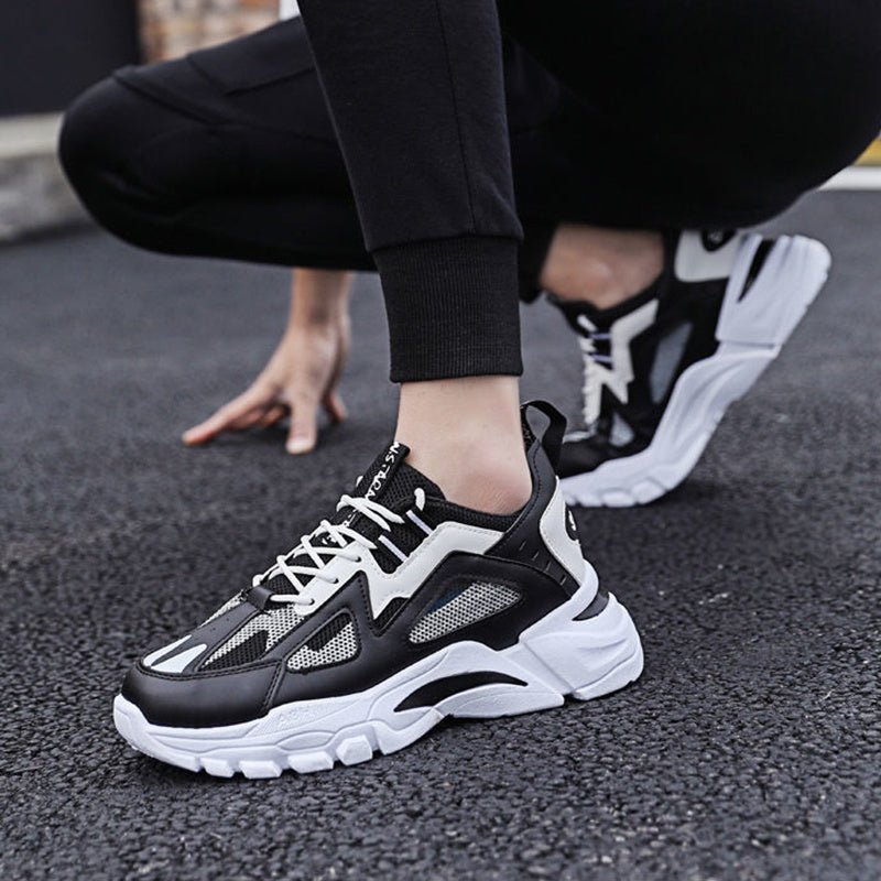 Chunky Sneakers με Δίχρωμες Λεπτομέρειες & Ανάγλυφη Σόλα