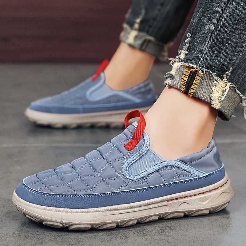 Ανδρικά Slip-On Παπούτσια με Καπιτονέ Σχέδιο & Ελαστική Φτέρνα