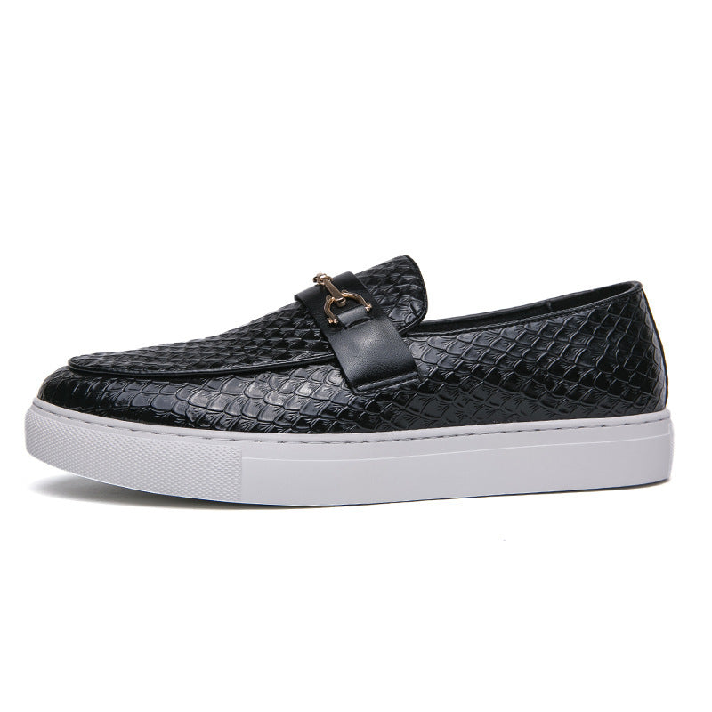 Ανδρικά Loafers με Αναγλυφή Υφή & Μεταλλική Λεπτομέρεια