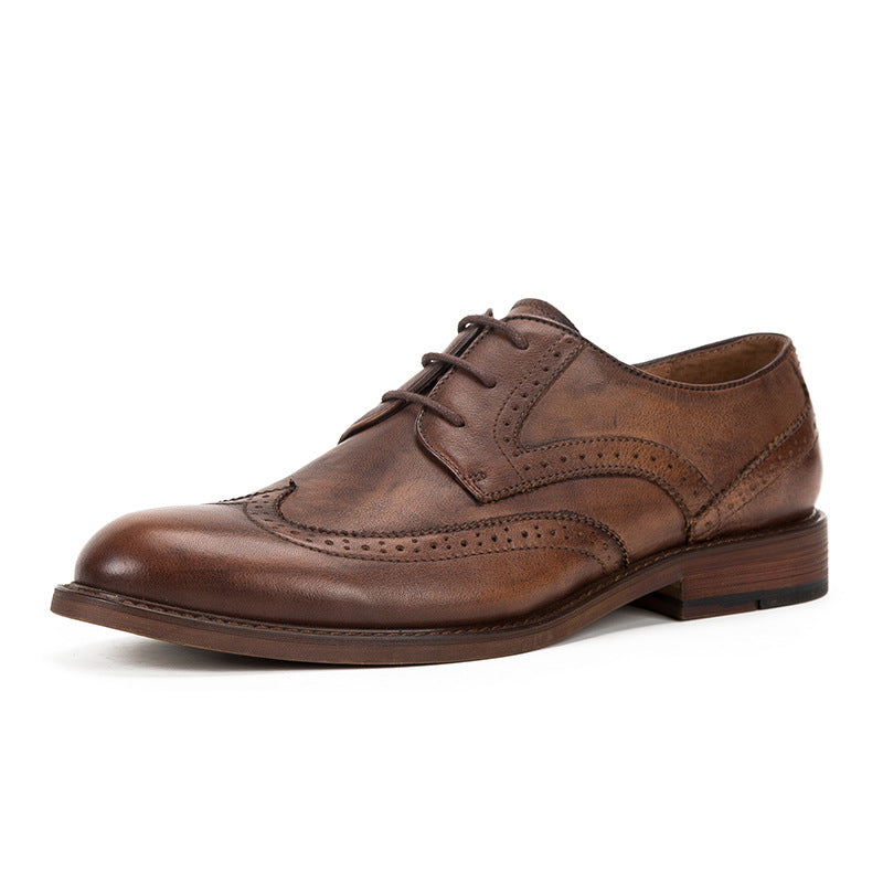 Κλασικά Brogue Derby Παπούτσια με Διαχρονικές Τρυπητές Λεπτομέρειες