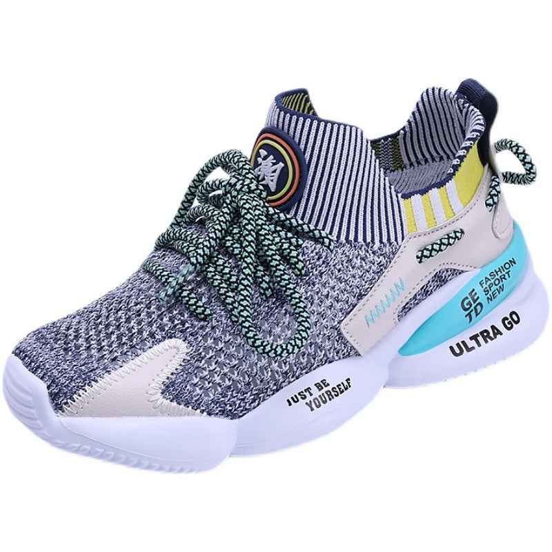 Sneakers με Πλεκτό Άνω Μέρος & Πολύχρωμες Λεπτομέρειες