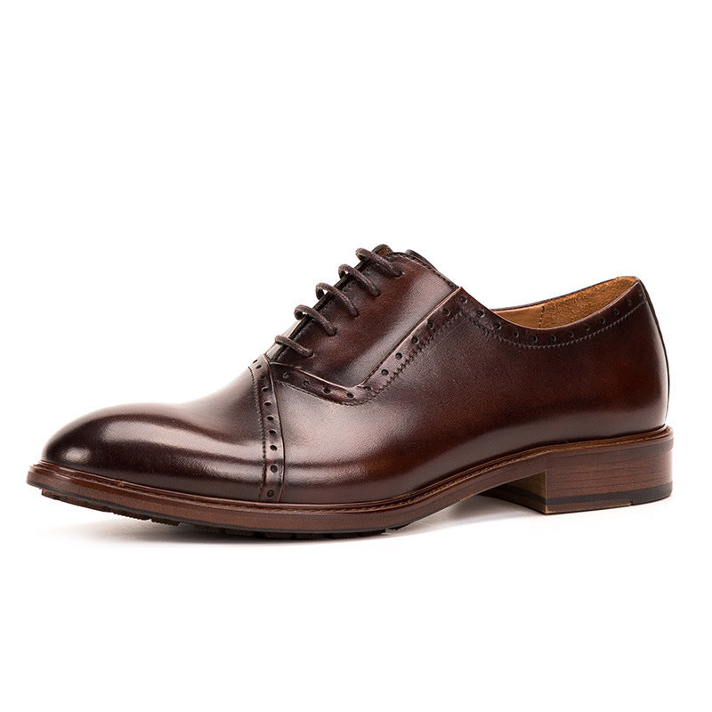 Ανδρικά Brogues Oxford με Διάτρητη Λεπτομέρεια & Γραμμή Cap Toe