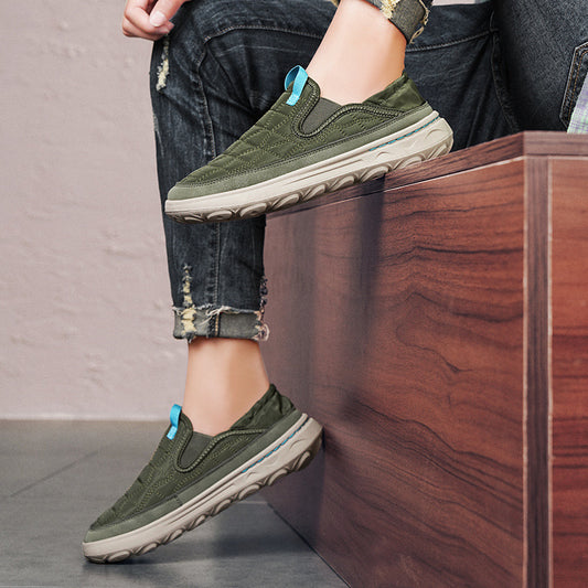 Ανδρικά Slip-On Παπούτσια με Καπιτονέ Σχέδιο & Ελαστική Φτέρνα