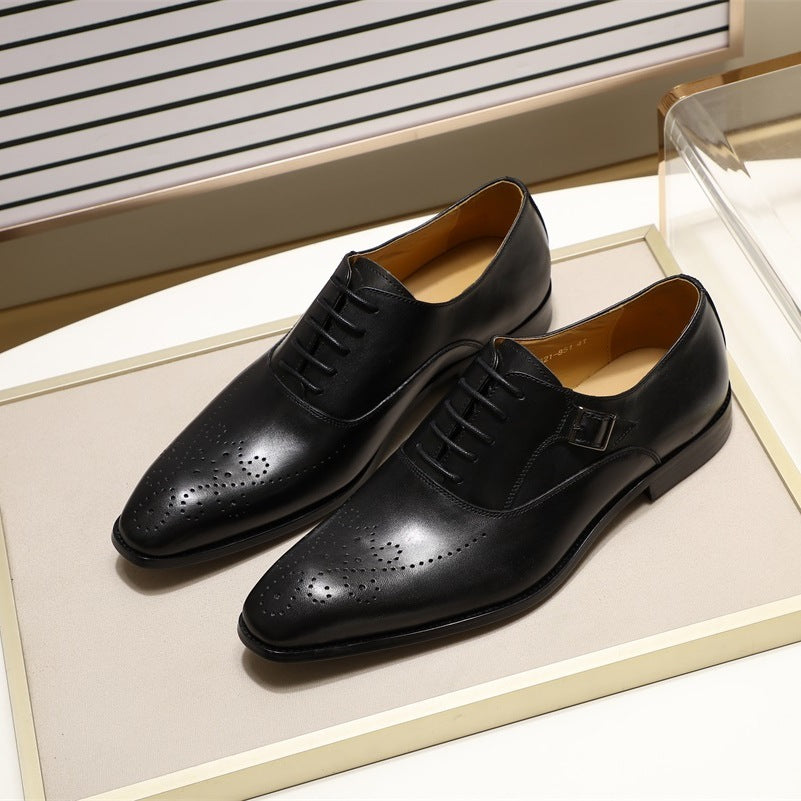 Επίσημα Brogues με Διακριτική Τρυπητή Διακόσμηση & Πλευρική Διακοσμητική Αγκράφα