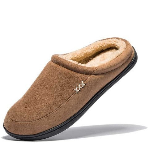 Ανδρικές Χειμερινές Παντόφλες με Επένδυση Fleece & Αντιολισθητική Σόλα
