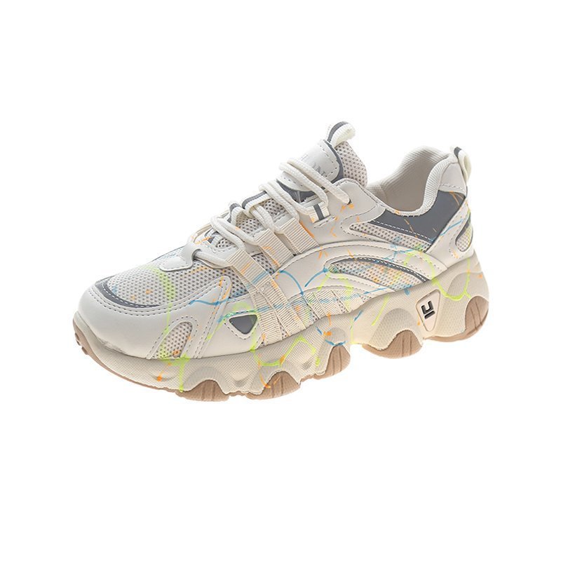 Γυναικεία Sneakers με Σχέδιο Πιτσιλιές & Ανάγλυφη Σόλα