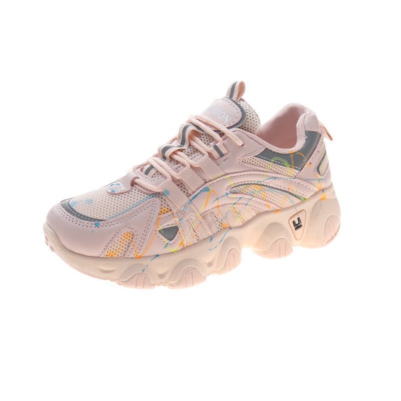 Γυναικεία Sneakers με Σχέδιο Πιτσιλιές & Ανάγλυφη Σόλα