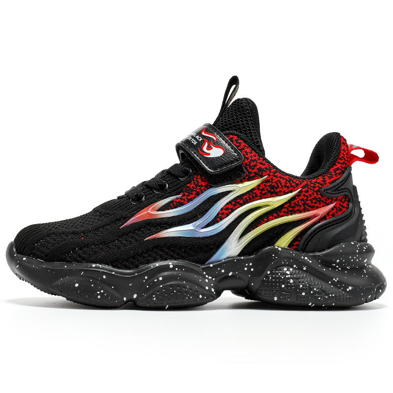 Sneakers με Πολύχρωμο Σχέδιο Φλόγες & Σόλα με Πιτσιλιές
