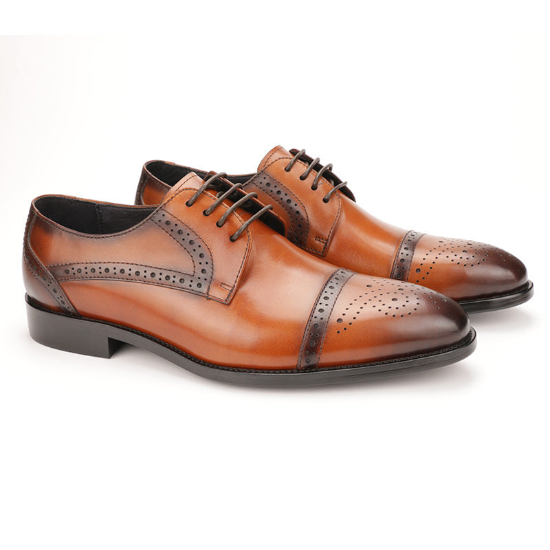 Ανδρικά Παπούτσια Brogues με Τρυπητό Σχέδιο