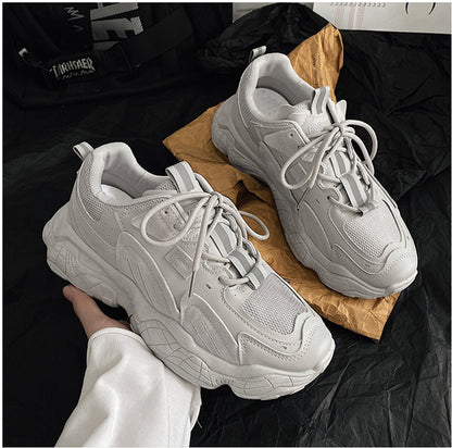 Γυναικεία Sneakers με Chunky Σόλα & Συνδυασμό Υλικών