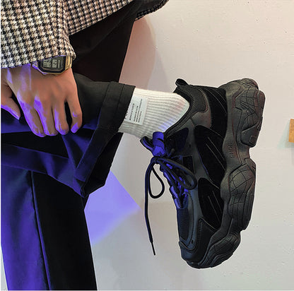 Γυναικεία Sneakers με Chunky Σόλα & Συνδυασμό Υλικών