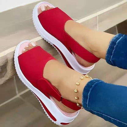 Αθλητικά Flatform Σανδάλια με Κλειστό Σχέδιο & Ελαστική Φτέρνα