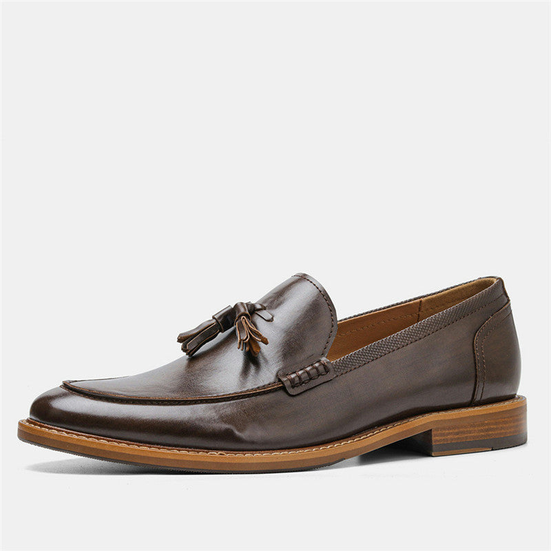 Ανδρικά Tassel Loafers με Δερμάτινη Υφή