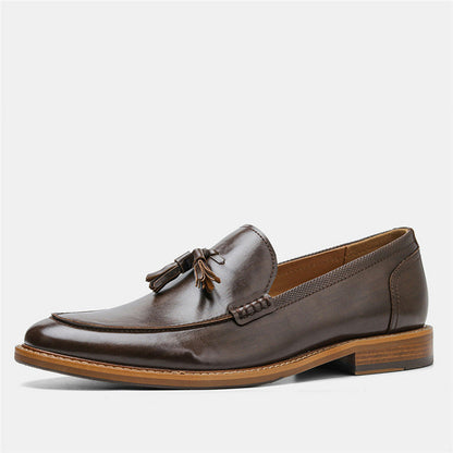 Ανδρικά Tassel Loafers με Δερμάτινη Υφή