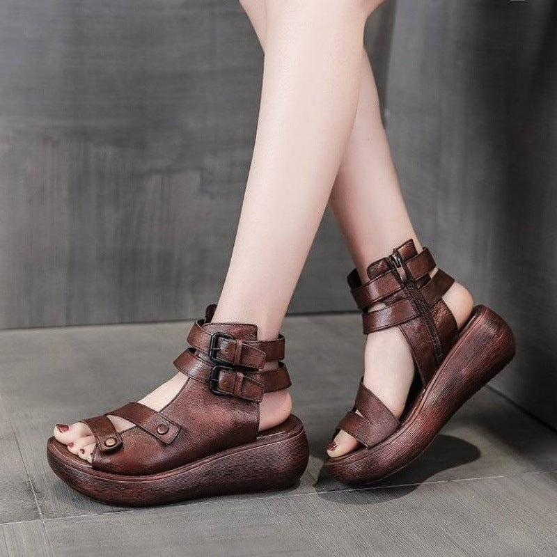 Ανατομικά Gladiator Σανδάλια με Φερμουάρ & Λουράκια