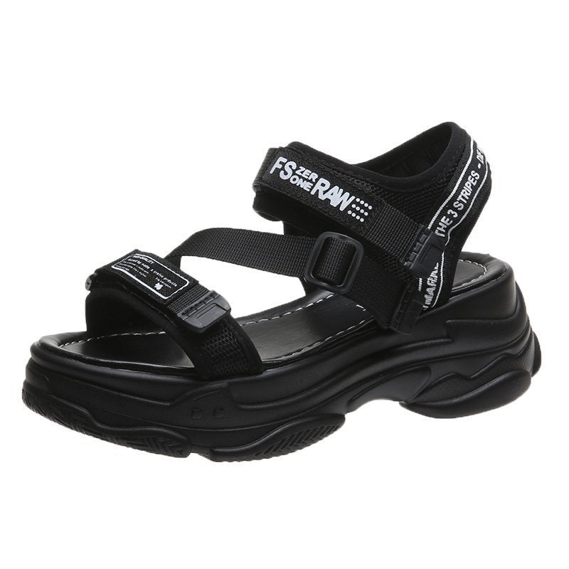 Flatform Σανδάλια με Chunky Αθλητική Σόλα & Λουράκια