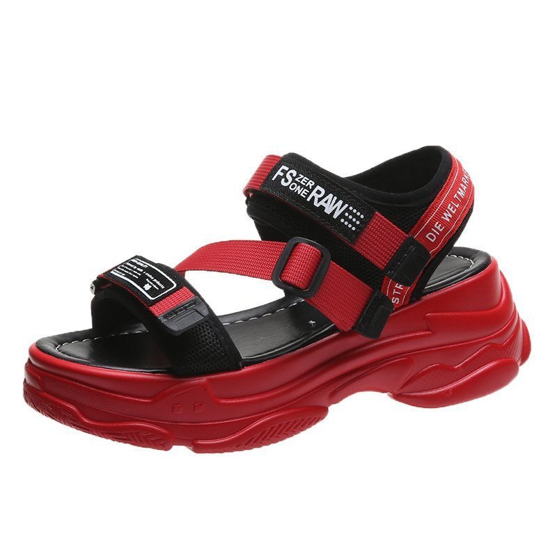 Flatform Σανδάλια με Chunky Αθλητική Σόλα & Λουράκια