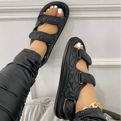 Flatforms με Καπιτονέ Λουράκια & Ρυθμιζόμενο Κλείσιμο