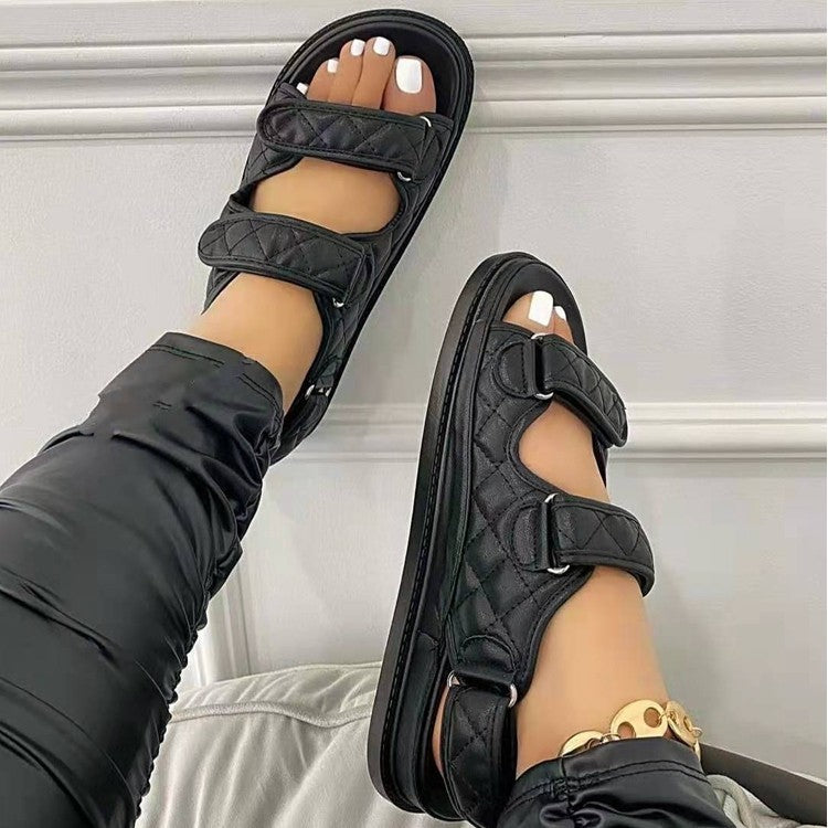 Flatforms με Καπιτονέ Λουράκια & Ρυθμιζόμενο Κλείσιμο