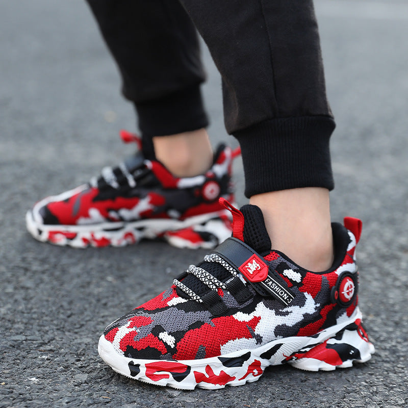 Sneakers με Σχέδιο Παραλλαγής & Velcro