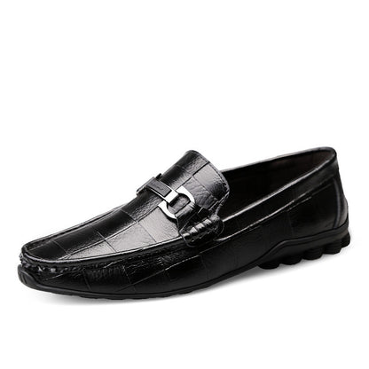 Ανδρικά Loafers με Ανάγλυφη Υφή & Μεταλλική Λεπτομέρεια