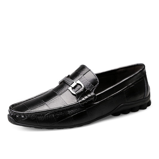 Ανδρικά Loafers με Ανάγλυφη Υφή & Μεταλλική Λεπτομέρεια