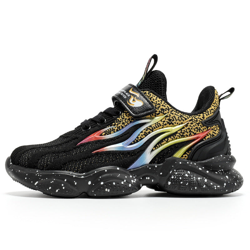 Sneakers με Πολύχρωμο Σχέδιο Φλόγες & Σόλα με Πιτσιλιές