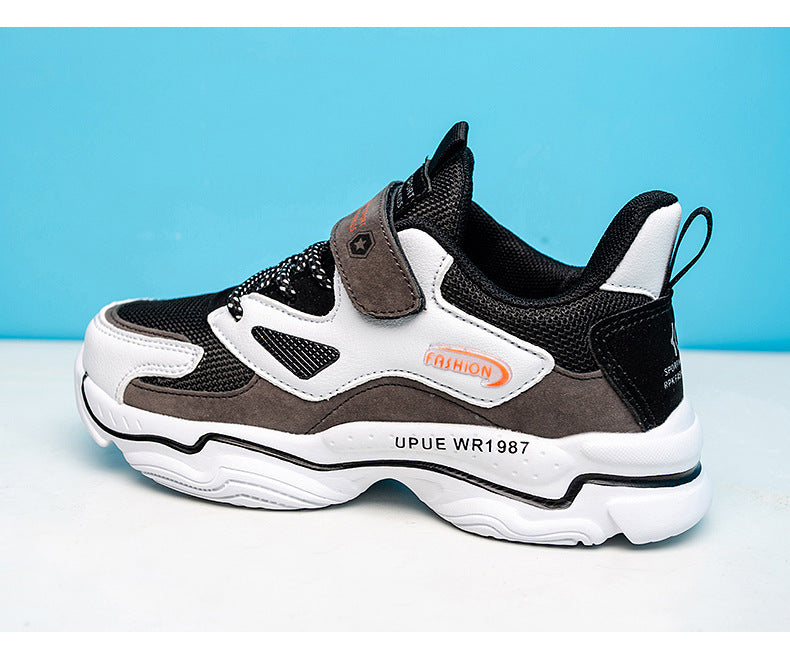 Sneakers με Αυτοκόλλητο Κλείσιμο & Πλεκτά Κορδόνια