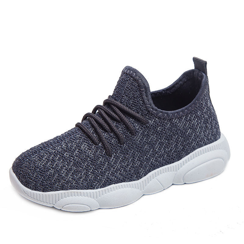 Sneakers με Ελαστικό Πλέγμα & Λευκή Σόλα