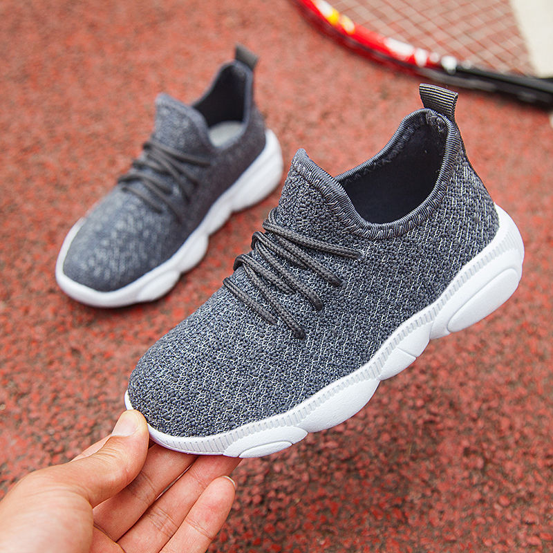 Sneakers με Ελαστικό Πλέγμα & Λευκή Σόλα