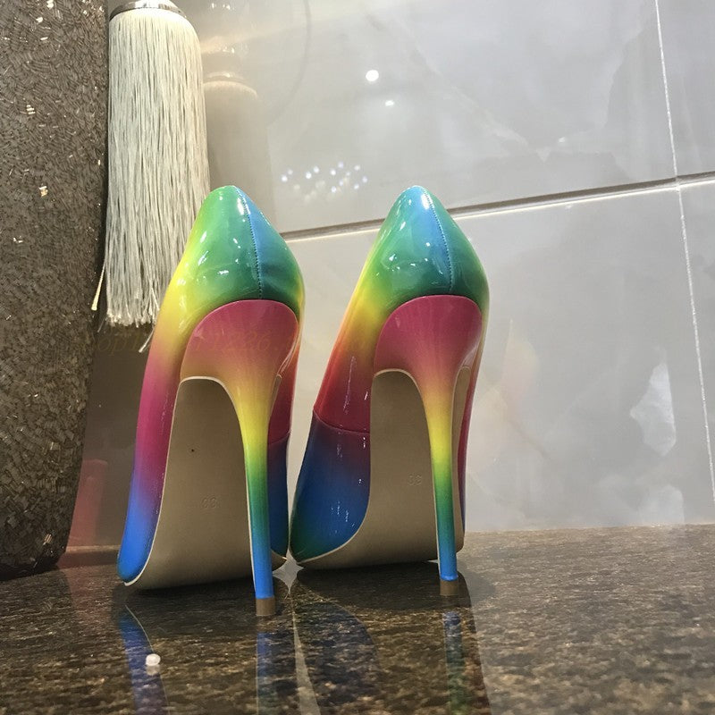 Γόβες Stiletto με Degrade Χρωματισμούς