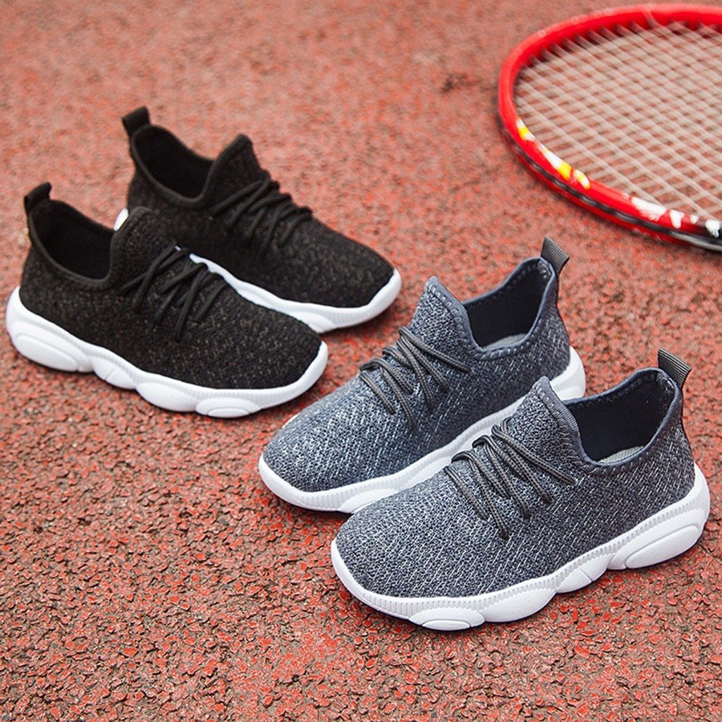 Sneakers με Ελαστικό Πλέγμα & Λευκή Σόλα