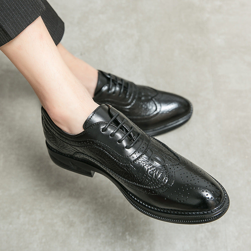 Ανδρικά Brogues με Ανάγλυφο Σχέδιο Δέρματος
