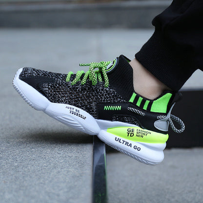 Sneakers με Πλεκτό Άνω Μέρος & Πολύχρωμες Λεπτομέρειες