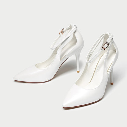 Γόβες Stiletto με Διπλό Λουράκι & Δύο Ύψη Τακουνιού