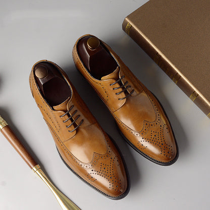 Ανδρικά Παπούτσια Brogues με Λουστρίνι Φινίρισμα