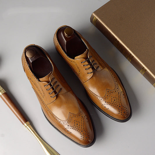 Ανδρικά Παπούτσια Brogues με Λουστρίνι Φινίρισμα