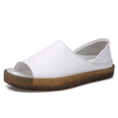 Δερμάτινα Σανδάλια Slip-On με Μαλακή Σόλα